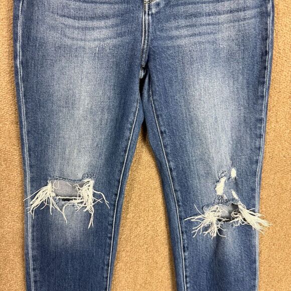 KanCan Renton Jeans Women Size 11/29 Blue High Rise Slim Straight Fit Distressed - Picture 6 of 15